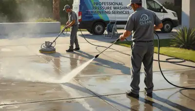 Concrete pressure cleaning in Phoenix, AZ for driveways, patios, and walkways by Phoenix Paint Pros