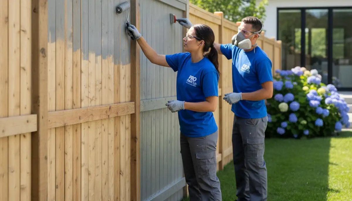 Phoenix, AZ fence painting for sun protection and curb appeal by Phoenix Paint Pros