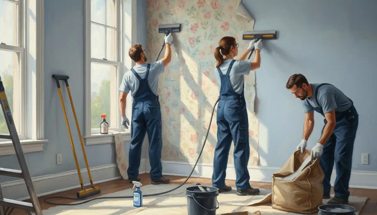 Wallpaper removal service in Phoenix, AZ, for clean, paint-ready walls by Phoenix Paint Pros